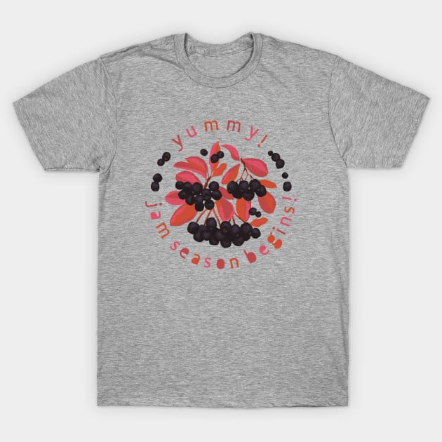 Yummy! Jam season begins! Aronia berry T-Shirt by lents